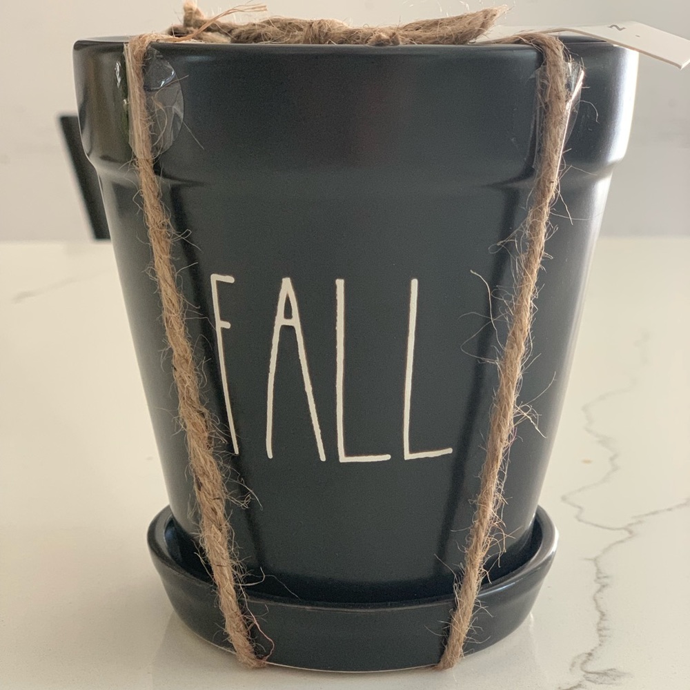 Rae Dunn FALL Black Planter - Small